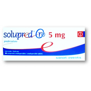 SOLUPRED ORO 5 MG ( PREDNISOLONE ) 30 ORO-DISPERSIBLE TABLETS